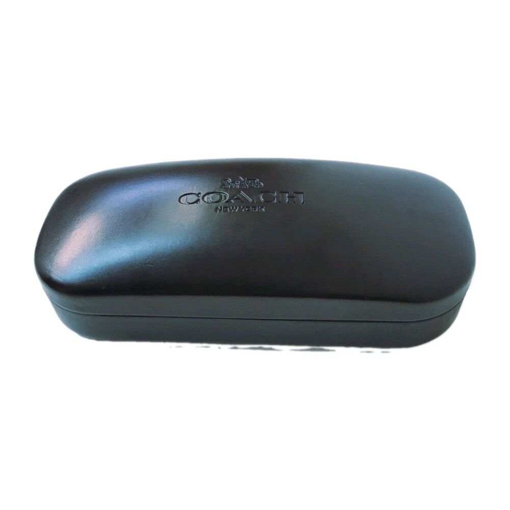 Coach New York Black Hard Eyeglasses Sunglasses Case Horse Carriage Logo